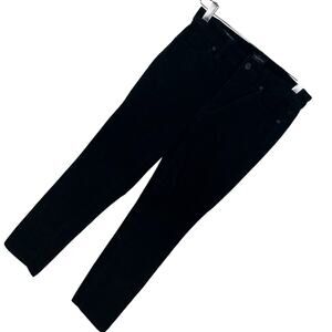 TALBOTS! SUPER FINE WALE BLACK CORDUROY HIGH WAIST STRAIGHT PANTS, SLACKS! SZ 0P